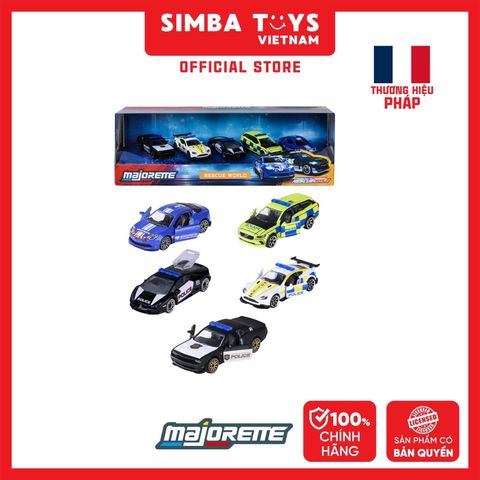 Bộ 5 Đồ Chơi Xe Mô Hình MAJORETTE Rescue World 5 Pieces Giftpack 8503105001 1:64 Diecast Model Car - Simba Toys Vietnam