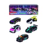 Bộ 5 Đồ Chơi Xe Mô Hình MAJORETTE Neon Racer 5 Pieces Giftpack 8504105004 - Herbie toys
