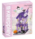 Đồ Chơi Lắp Ráp KEEPPLEY City Corner Halloween Chamber Building Blocks K28025