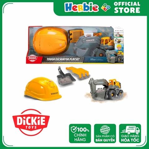 Bộ Đồ Chơi Xây Dựng DICKIE TOYS Volvo Tough Excavator Playset 203729016 - Herbie Toys