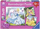 RV093465 Xếp hình puzzle Belle, Cinderella & Rapunzel 3 bộ 49 mảnh RAVENSBURGER||Disney license