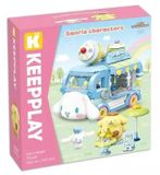 Đồ Chơi Lắp Ráp KEEPPLEY Sanrio Cinnamoroll & Pompompurin's Ice-cream Truck Building Blocks K20847