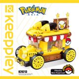 Đồ Chơi Lắp Ráp KEEPPLEY Pokemon Pikachu Mini Food Cart K20213 Building Block