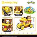Đồ Chơi Lắp Ráp KEEPPLEY Pokemon Pikachu Mini Food Cart K20213 Building Block
