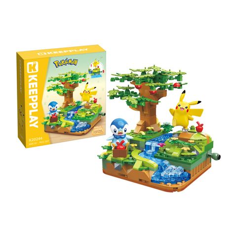 Đồ Chơi Lắp Ráp KEEPPLAY Pokemon Creek Bank Fruit Picking PIPLUP & PIKACHU K20244 Building Block - Simba Toys Vietnam