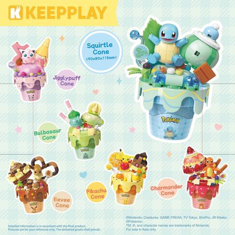 Đồ Chơi Lắp Ráp KEEPPLAY Pokemon Cone Squirtle K20256 - Herbie Toys