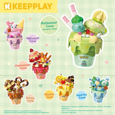 Đồ Chơi Lắp Ráp KEEPPLAY Pokemon Cone Bulbasaur K20257 - Herbie Toys