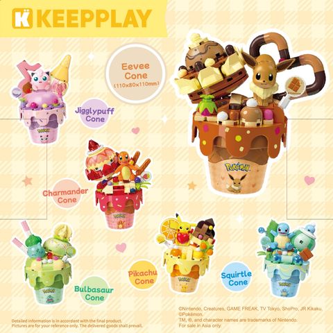 Đồ Chơi Lắp Ráp KEEPPLAY Pokemon Cone Eevee K20259 - Herbie Toys