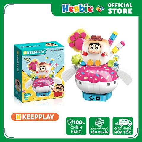 Đồ Chơi Lắp Ráp KEEPPLAY Shinchan Shiro Marshmallow K20628 - Herbie Toys