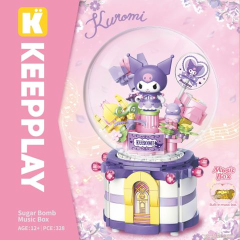 Đồ Chơi Lắp Ráp KEEPPLAY Sanrio Kuromi Sugar Bomb Music Box K20839 - Herbie Toys