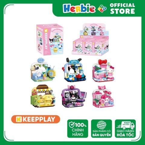 [BLINDBOX] Đồ Chơi Lắp Ráp Hộp Mù KEEPPLAY Sanrio Have Fun At Home Blind Box K20849 - Herbie Toys