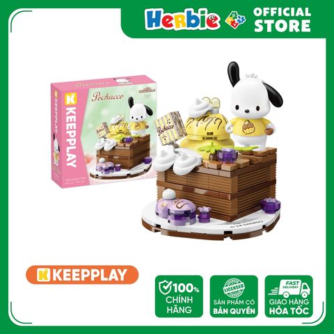 Đồ Chơi Lắp Ráp KEEPPLAY Sanrio Pochacco Chocolate Cake K20864 - Herbie Toys