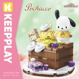 Đồ Chơi Lắp Ráp KEEPPLAY Sanrio Pochacco Chocolate Cake K20864 - Herbie Toys