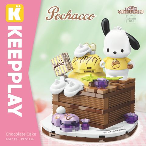 Đồ Chơi Lắp Ráp KEEPPLAY Sanrio Pochacco Chocolate Cake K20864 - Herbie Toys