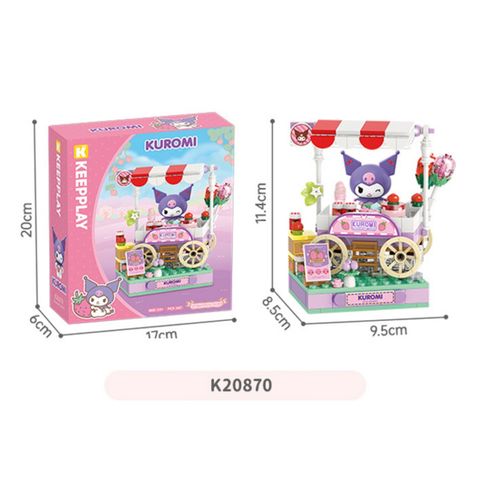 Đồ Chơi Lắp Ráp KEEPPLAY Sanrio Kuromi Strawberry Store K20870 - Herbie Toys