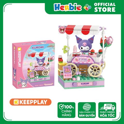 Đồ Chơi Lắp Ráp KEEPPLAY Sanrio Kuromi Strawberry Store K20870 - Herbie Toys