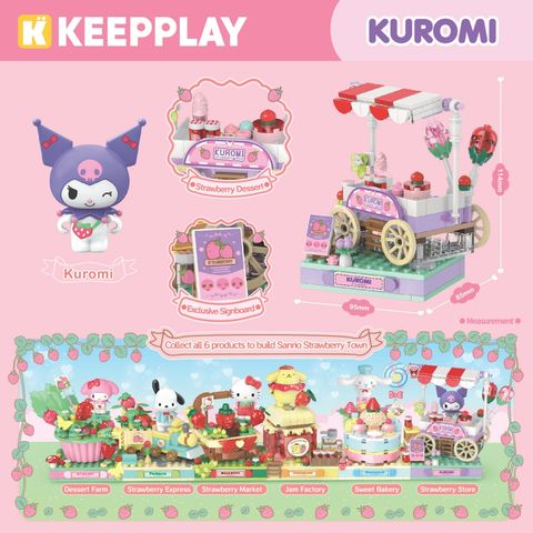 Đồ Chơi Lắp Ráp KEEPPLAY Sanrio Kuromi Strawberry Store K20870 - Herbie Toys