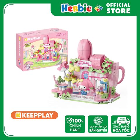 Đồ Chơi Lắp Ráp KEEPPLAY Sanrio My Melody Floral Cafe K20891 - Herbie Toys