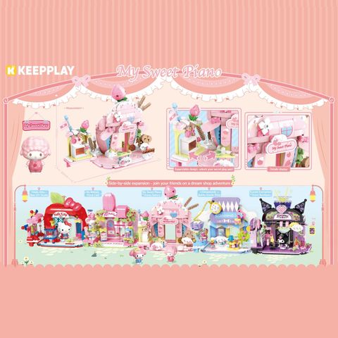 Đồ Chơi Lắp Ráp KEEPPLAY Sanrio My Sweet Piano Soothing Bakery K20894 - Herbie Toys