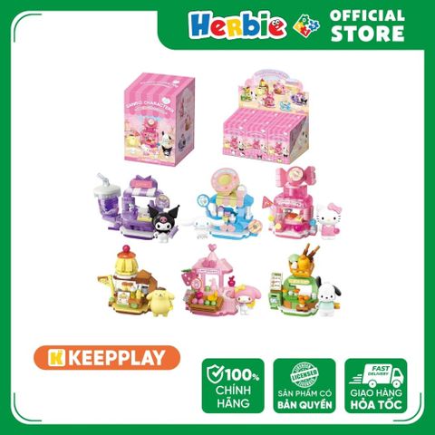 [BLINDBOX] Đồ Chơi Lắp Ráp Hộp Mù KEEPPLAY Sanrio Snack Shop Blind Box K20897 - Herbie Toys