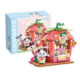 Đồ Chơi Lắp Ráp KEEPPLEY Lovely Street Tuxedo Cat Strawberry House Building Blocks K28008