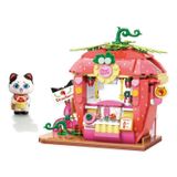 Đồ Chơi Lắp Ráp KEEPPLEY Lovely Street Tuxedo Cat Strawberry House Building Blocks K28008