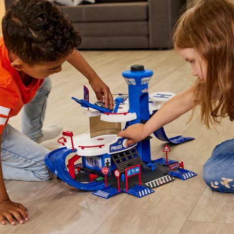 212050036 Bộ Đồ Chơi Xe Mô Hình Cảnh Sát MAJORETTE Creatix Police Station