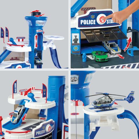212050036 Bộ Đồ Chơi Xe Mô Hình Cảnh Sát MAJORETTE Creatix Police Station