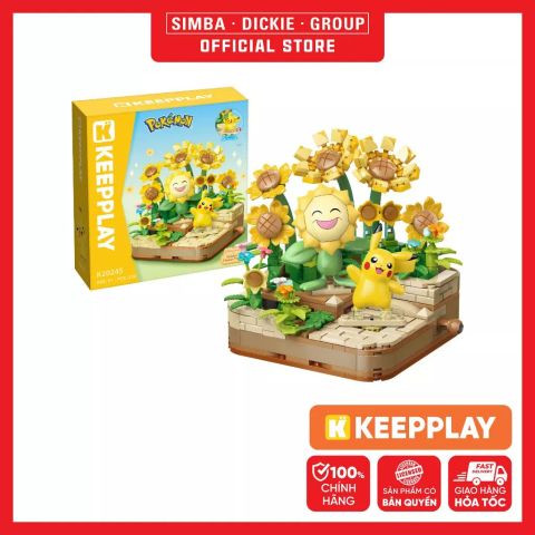 Đồ Chơi Lắp Ráp KEEPPLAY Pokemon Golden Flower Field PIKACHU & SUNFLORA K20245 Building Block - Simba Toys Vietnam