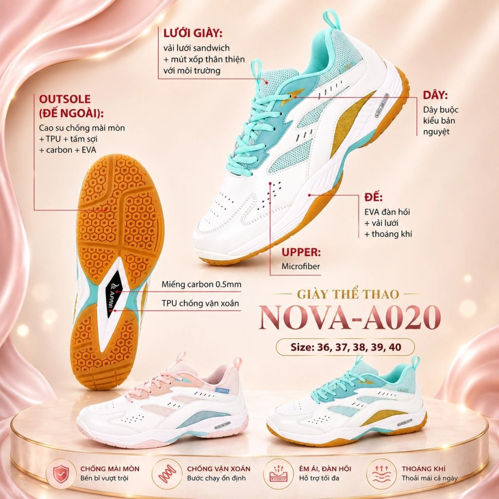 Giày Cầu Lông Nữ APAVI NOVA