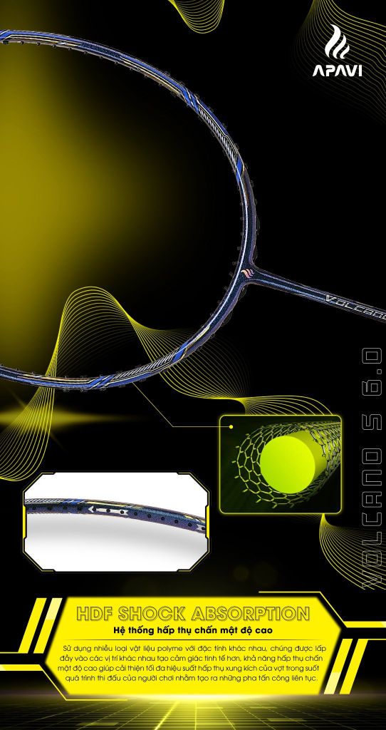 Vợt cầu lông Apavi Volcano S 6.0