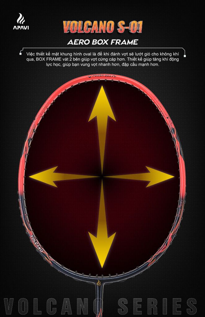 Vợt cầu lông Apavi Volcano S-01