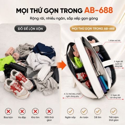 Túi Vợt Cầu Lông APAVI AB-688 – Form Cứng