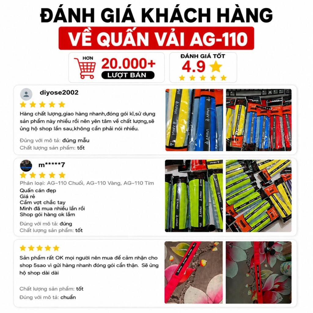 Quấn Cán Vải APAVI AG-110 – Set 10 Cái