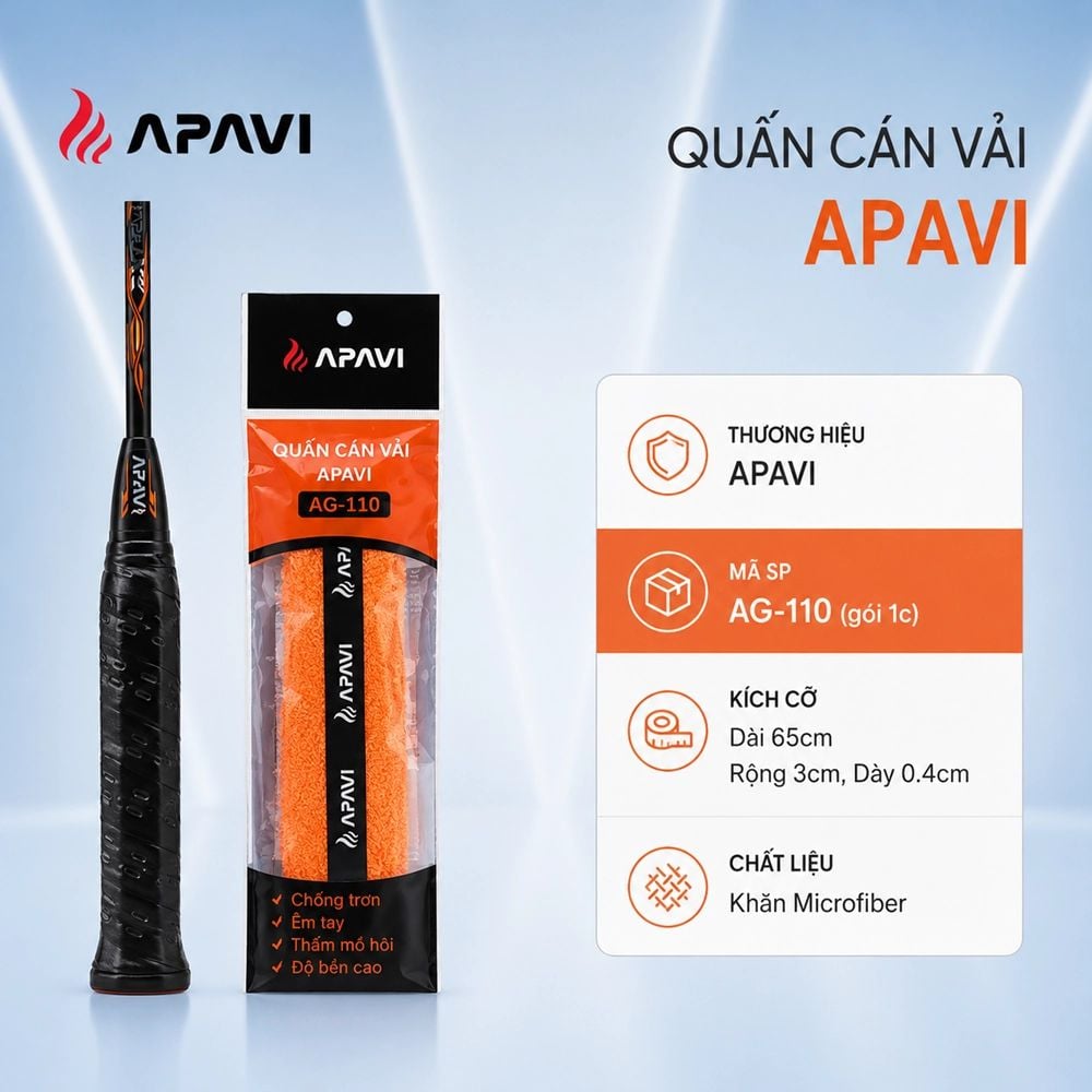 Quấn Cán Vải APAVI AG-110 – Set 10 Cái