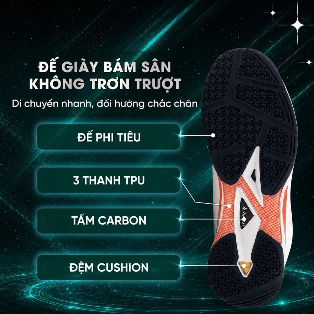 Giày Cầu Lông APAVI ASTRA – Carbon + TPU