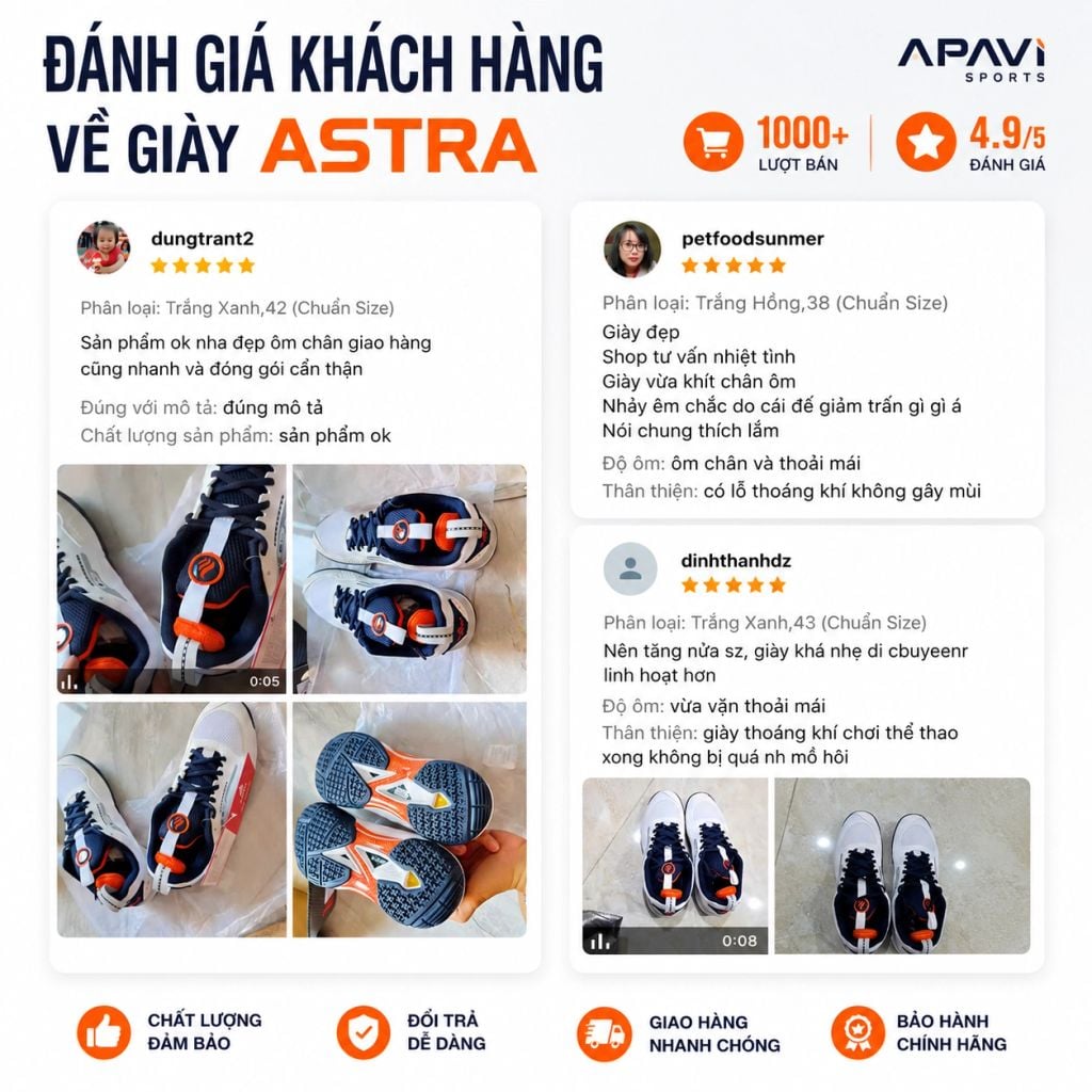 Giày Cầu Lông APAVI ASTRA – Carbon + TPU