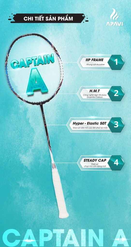 Vợt cầu lông Apavi Captain A