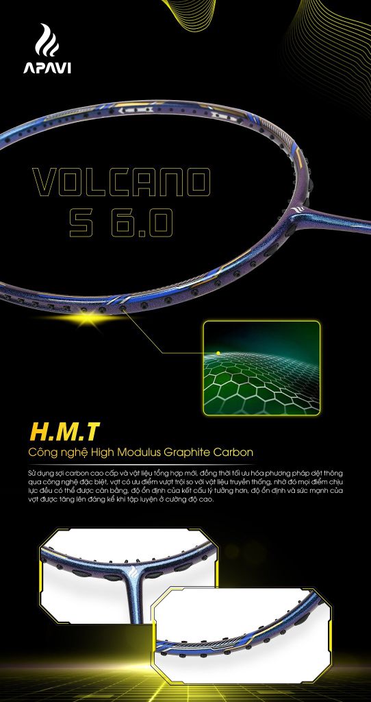 Vợt cầu lông Apavi Volcano S 6.0