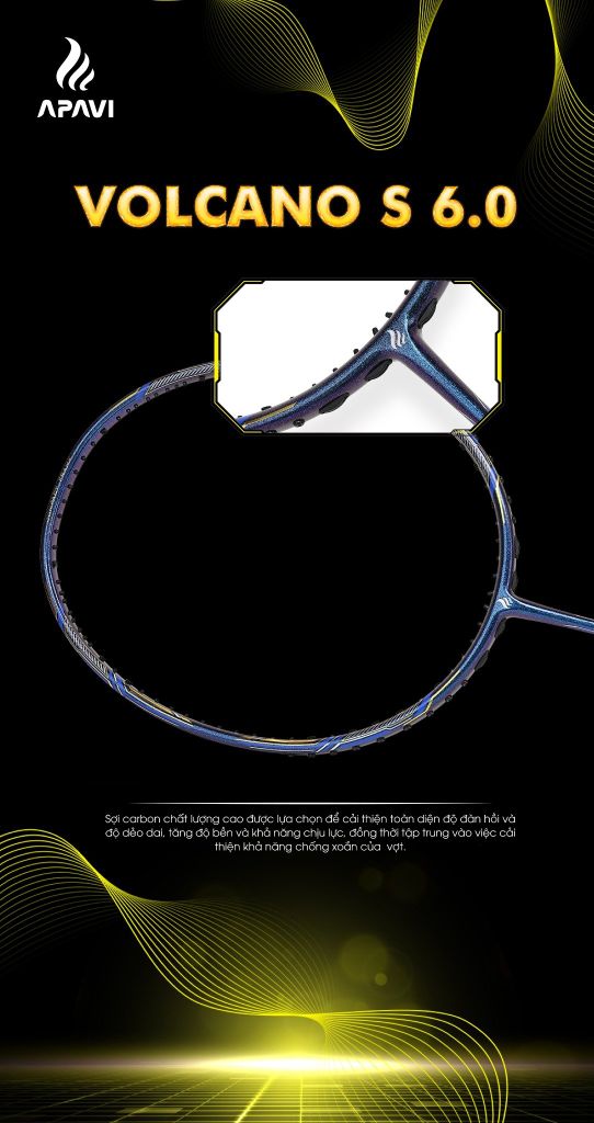Vợt cầu lông Apavi Volcano S 6.0