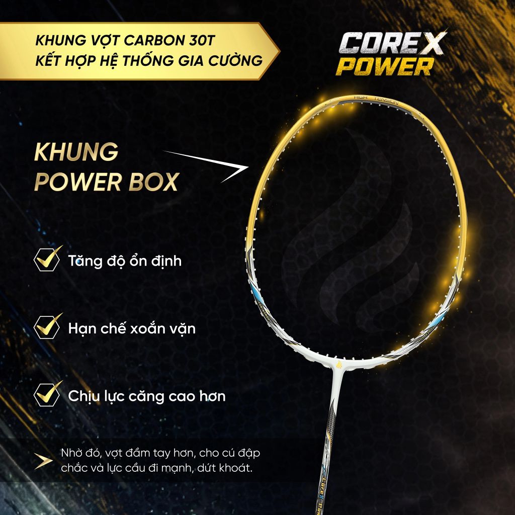 Vợt Cầu Lông CoreX Power – Cán Nhựa