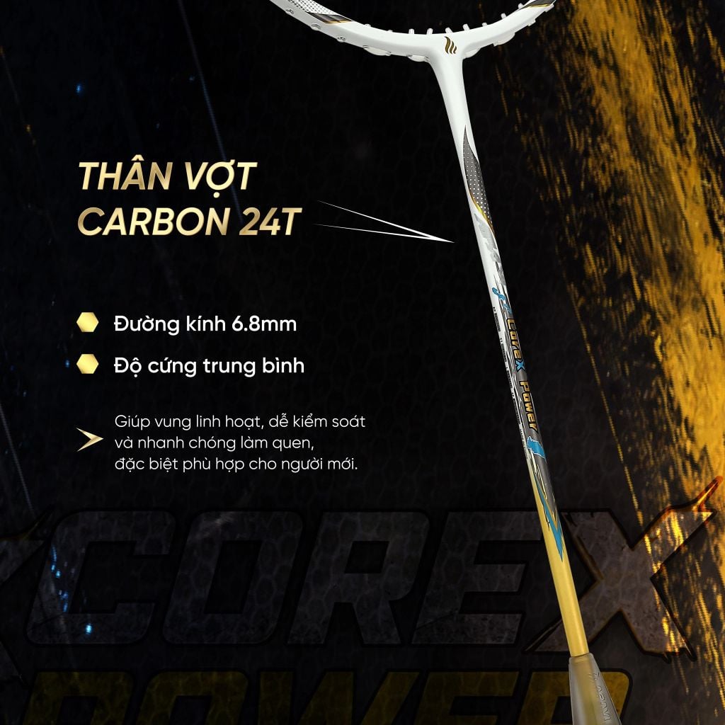 Vợt Cầu Lông CoreX Power – Cán Nhựa