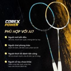 Vợt Cầu Lông CoreX Power – Cán Nhựa