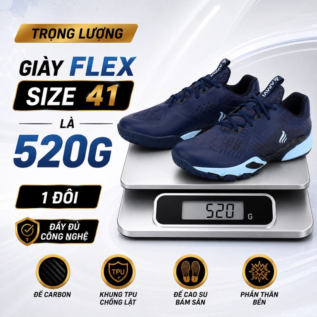 Giày Pickleball APAVI FLEX – Nhẹ, Linh Hoạt