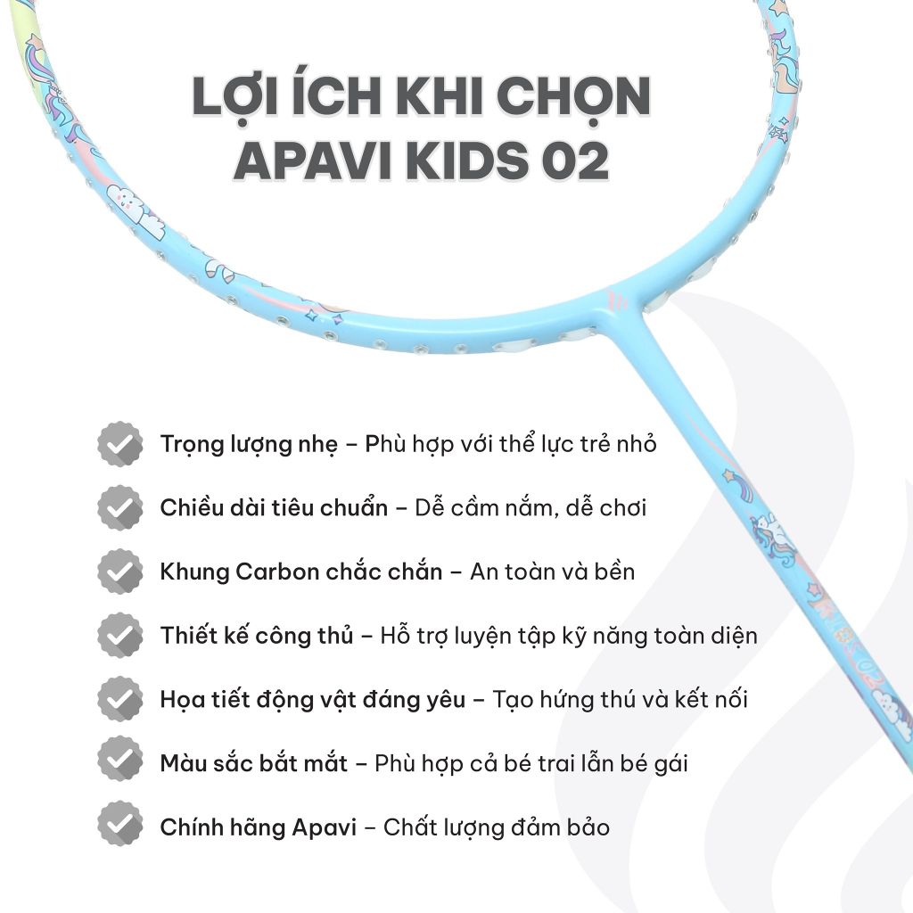 Vợt cầu lông trẻ em Apavi Kids 02