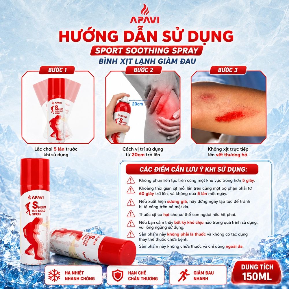 Xịt Lạnh Thể Thao APAVI S-150