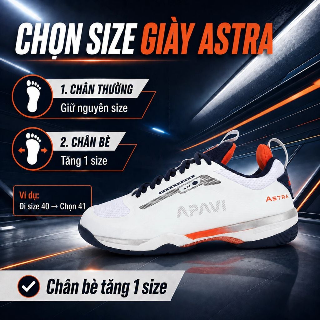 Giày Cầu Lông APAVI ASTRA – Carbon + TPU