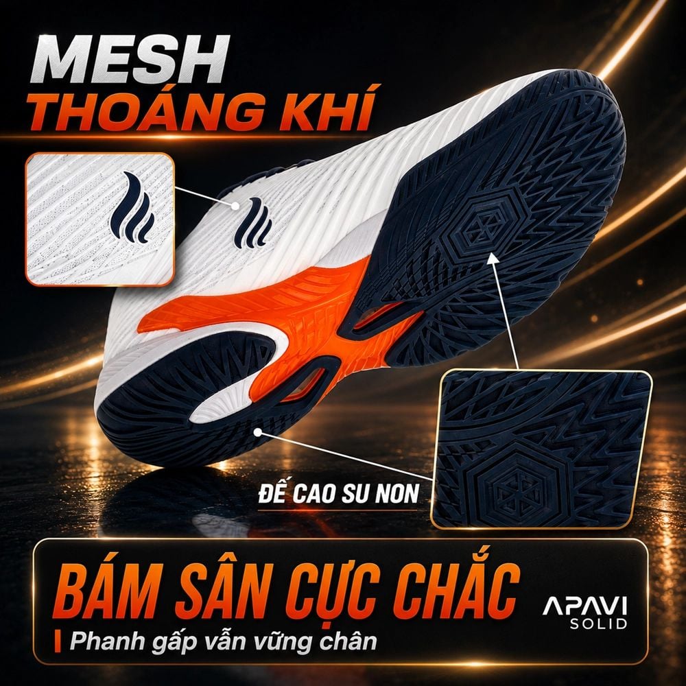 Giày Pickleball APAVI SOLID – Ổn Định