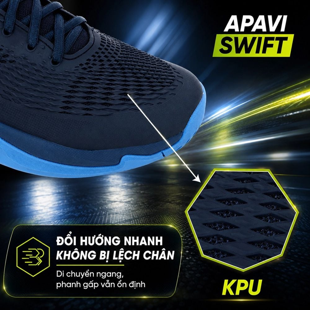 Giày Pickleball APAVI SWIFT – Nhẹ, Bám Sân