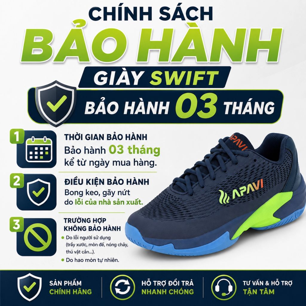 Giày Pickleball APAVI SWIFT – Nhẹ, Bám Sân